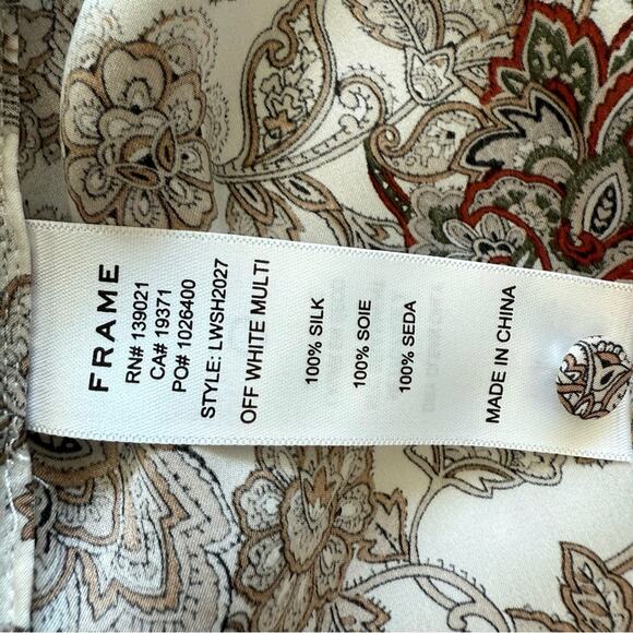 NEW!! FRAME silk blouse size S/P Retail 340$ - Picture 6 of 8